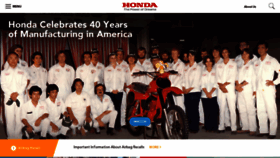 What Honda.com website looked like in 2020 (4 years ago)