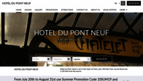What Hotelpontneuf.com website looked like in 2020 (4 years ago)