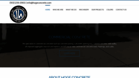 What Hogeconcrete.com website looked like in 2020 (4 years ago)