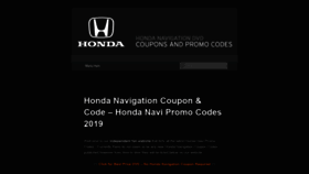 What Hondanavigationcoupon.com website looked like in 2020 (4 years ago)