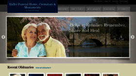 What Hallerfuneralhome.com website looked like in 2020 (4 years ago)