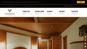What Hotelhirschen.at website looked like in 2020 (4 years ago)