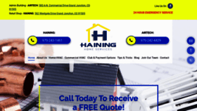 What Hainingplumbing.com website looked like in 2020 (4 years ago)