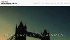 What Hydeparkentertainment.com website looked like in 2020 (4 years ago)