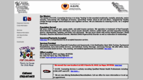 What Hopecounselingservices.net website looked like in 2020 (4 years ago)