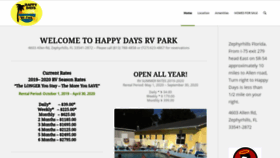 What Happy-days-rv-park.com website looked like in 2020 (4 years ago)