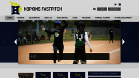What Hopkinsfastpitch.com website looked like in 2020 (4 years ago)