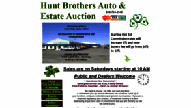 What Huntbrosauction.com website looked like in 2020 (4 years ago)