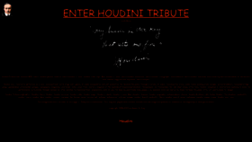 What Houdinitribute.com website looked like in 2020 (4 years ago)