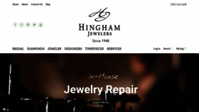 What Hinghamjewelers.com website looked like in 2020 (4 years ago)
