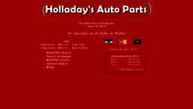 What Holladaysautoparts.com website looked like in 2020 (4 years ago)