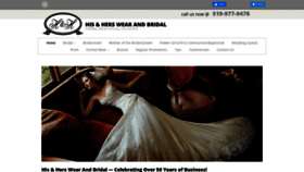 What Hisandhersbridal.com website looked like in 2020 (4 years ago)