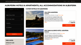 What Hotels-in-albufeira.com website looked like in 2020 (6 years ago)