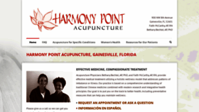 What Harmonypointacupuncture.com website looked like in 2020 (6 years ago)