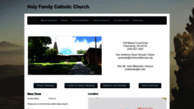 What Holyfamilypearisburg.org website looked like in 2020 (4 years ago)