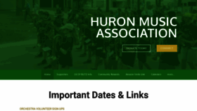 What Huronmusicassociation.org website looked like in 2020 (5 years ago)