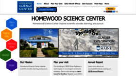 What Homewoodsciencecenter.org website looked like in 2020 (4 years ago)