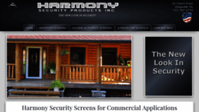 What Harmonysecurityscreens.com website looked like in 2020 (4 years ago)