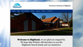 What Highlandchurchofc.org website looked like in 2020 (4 years ago)