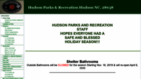 What Hudsonrec.org website looked like in 2020 (4 years ago)