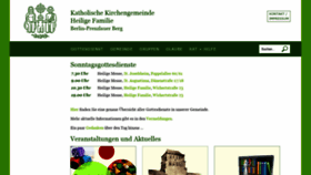 What Heiligefamilie-berlin.de website looked like in 2020 (4 years ago)