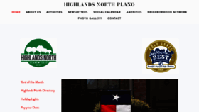 What Highlandsnorth.org website looked like in 2020 (4 years ago)