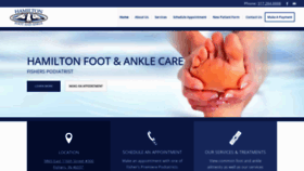 What Hamiltonfootandanklecare.com website looked like in 2020 (4 years ago)