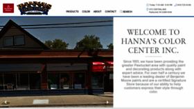 What Hannascolor.com website looked like in 2020 (4 years ago)