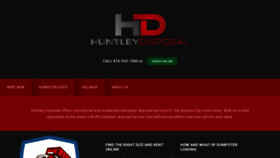 What Huntleydisposal.com website looked like in 2020 (4 years ago)