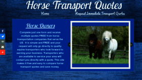 What Horsetransportquotes.com website looked like in 2020 (4 years ago)