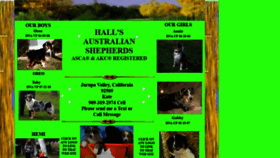 What Hallsaustralianshepherds.com website looked like in 2020 (4 years ago)