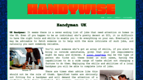 What Handywise.uk website looked like in 2020 (4 years ago)