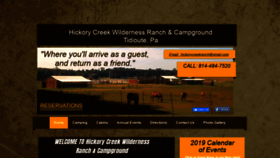 What Hickorycreekranch.com website looked like in 2020 (4 years ago)