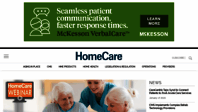 What Homecaremag.com website looked like in 2020 (4 years ago)