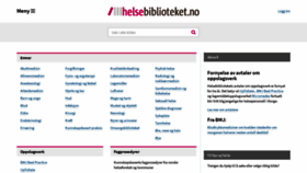 What Helsebiblioteket.no website looked like in 2020 (4 years ago)