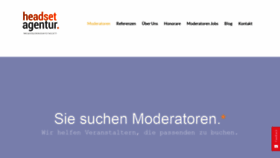 What Headsetagentur.de website looked like in 2020 (4 years ago)