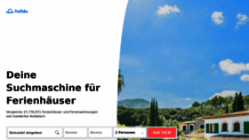 What Holidu.de website looked like in 2020 (5 years ago)