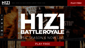 What H1z1.com website looked like in 2020 (4 years ago)