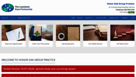 What Honoroakgrouppractice.co.uk website looked like in 2020 (4 years ago)