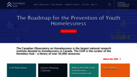 What Homelesshub.ca website looked like in 2020 (4 years ago)