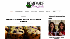 What Homemadefoodjunkie.com website looked like in 2020 (4 years ago)