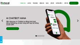 What Hana.ai website looked like in 2020 (4 years ago)