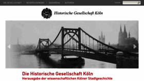 What Historische-gesellschaft-koeln.de website looked like in 2020 (4 years ago)