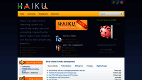 What Haiku-os.org website looked like in 2020 (4 years ago)
