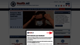 What Health.mil website looked like in 2020 (4 years ago)