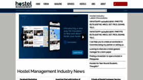 What Hostelmanagement.com website looked like in 2020 (6 years ago)