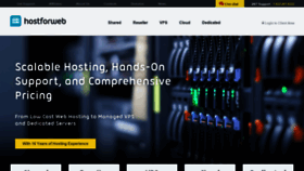 What Hostforweb.com website looked like in 2020 (5 years ago)