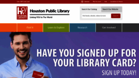 What Houstonlibrary.org website looked like in 2020 (4 years ago)