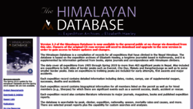 What Himalayandatabase.com website looked like in 2020 (4 years ago)