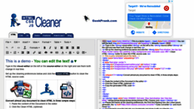 What Html-cleaner.com website looked like in 2020 (4 years ago)